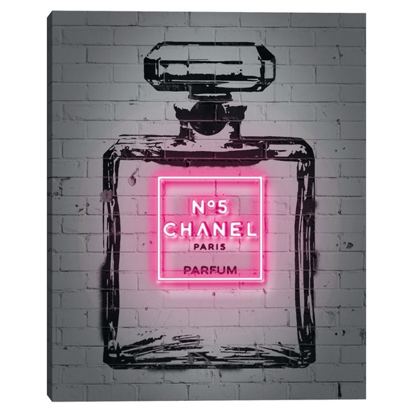 Other - Neon Pink Designer Inspired Wall Art Canvas, 16x20